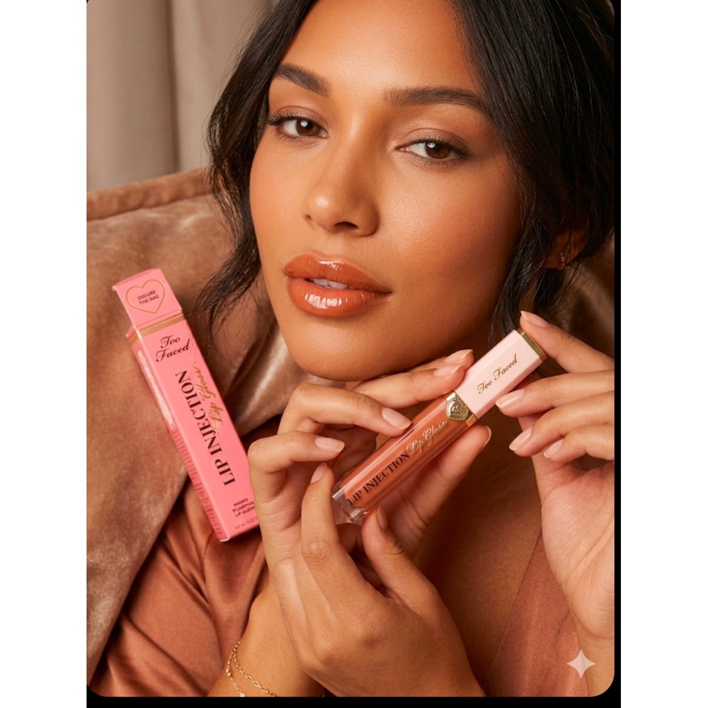 Too Faced Lip Injection Power Plumping Lip Gloss Secure The Bag Nude $30 Retail